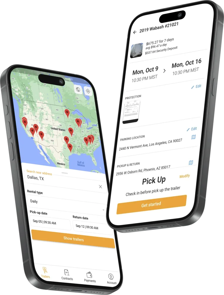 Pulltail Trailer Rental mobile app